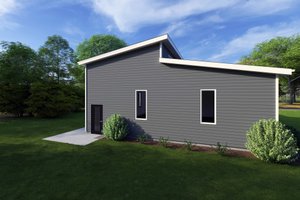 Exterior - Rear Elevation for Contemporary House Plan #1111-20, 0 bath