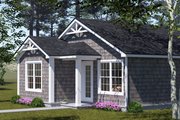 Cottage Style House Plan - 2 Beds 2 Baths 799 Sq/Ft Plan #513-2402 Exterior 