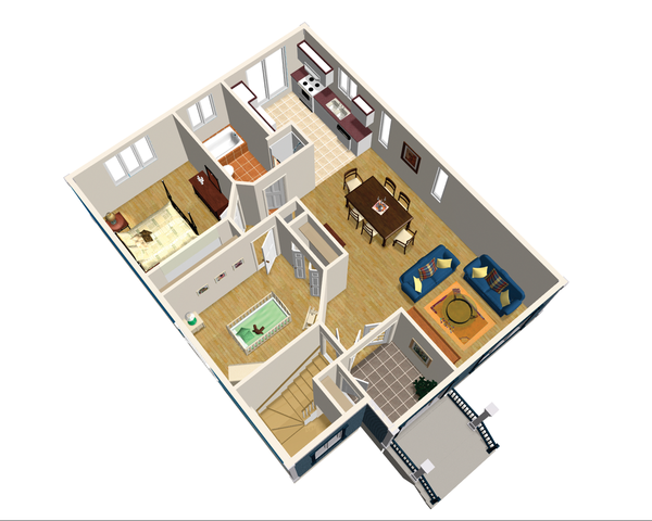 House Blueprint - Country Floor Plan - Main Floor Plan #25-4647