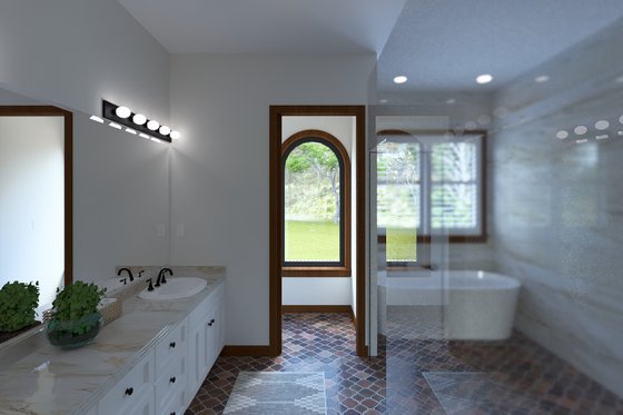 Interior - Master Bathroom for Mediterranean House Plan #1060-420 - 3 bed, 2.5 bath
