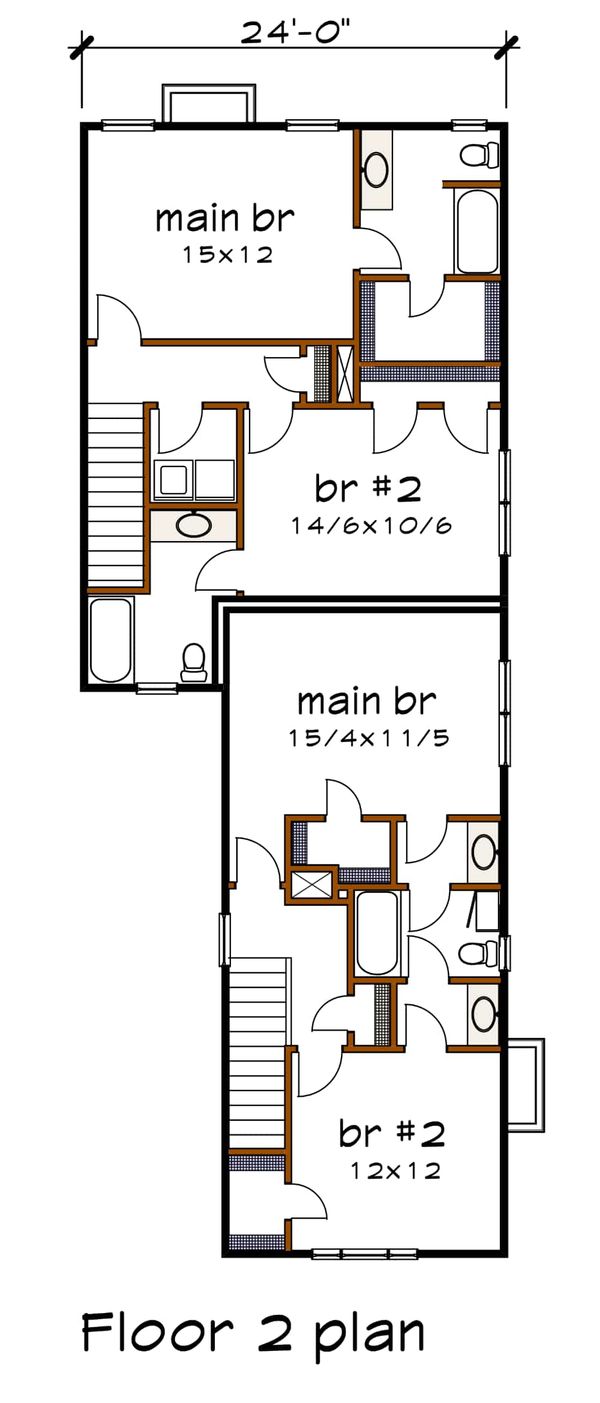 House Plan Design - Cottage Floor Plan - Upper Floor Plan #79-251