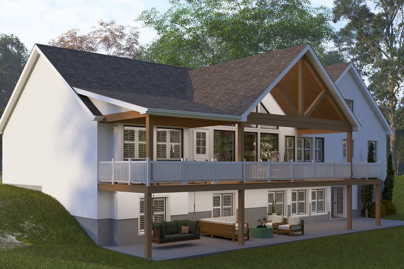 Dream House Plan - Exterior - Rear Elevation for Ranch House Plan #1060-287 - 3 bed, 2 bath