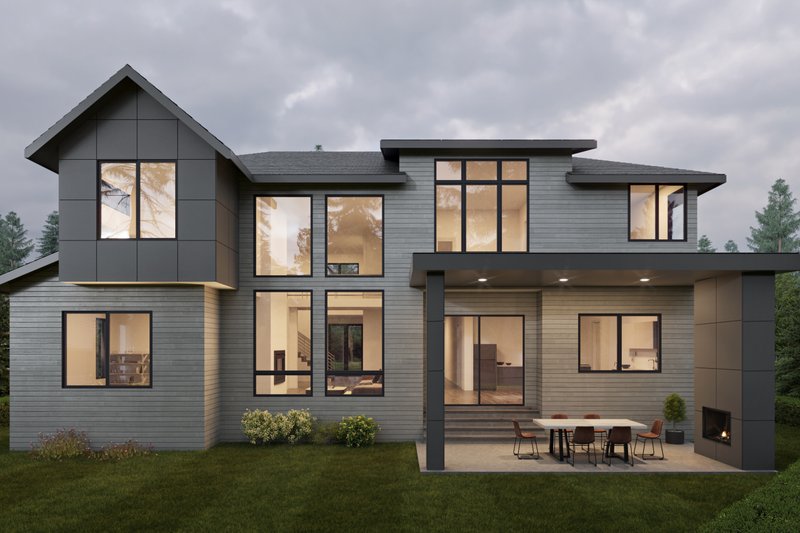 Dream House Plan - Exterior - Rear Elevation for Contemporary House Plan #1066-264 - 7 bed, 4.5 bath
