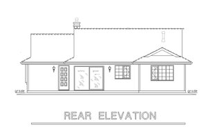 Exterior - Rear Elevation for Farmhouse House Plan #18-1016 - 2 bed, 1 bath
