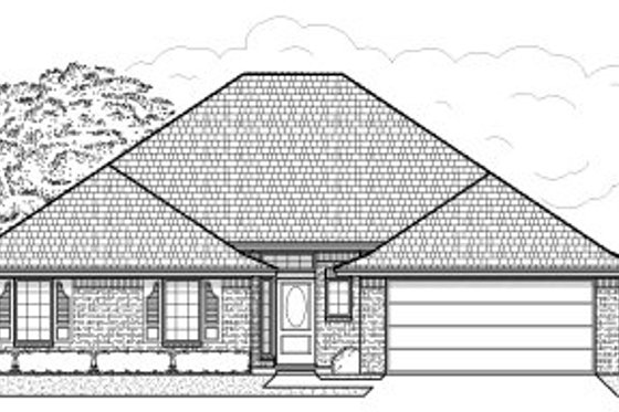 Exterior - Front Elevation for Traditional House Plan #65-377 - 4 bed, 2 bath
