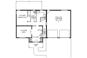 Floor Plan - Main Floor for European House Plan #18-218 - 3 bed, 2 bath