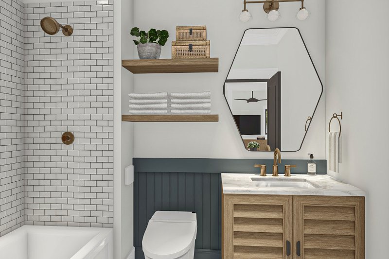 House Blueprint - Interior - Bathroom for Cottage House Plan #455-522 - 1 bed, 1 bath