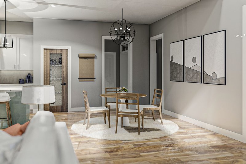 House Plan Design - Interior - Dining Room for Barndominium House Plan #455-274 - 3 bed, 2 bath