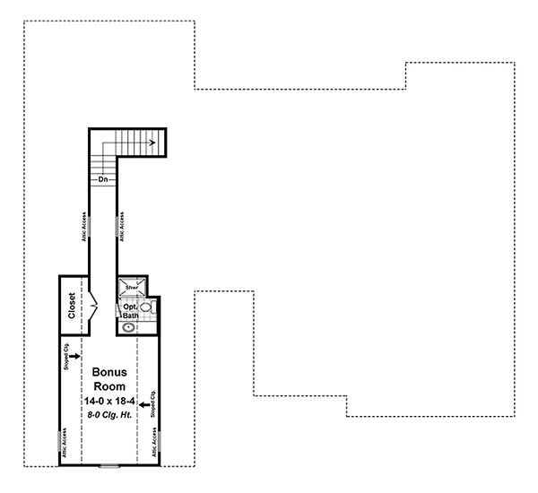Craftsman Floor Plan - Upper Floor Plan #21-341