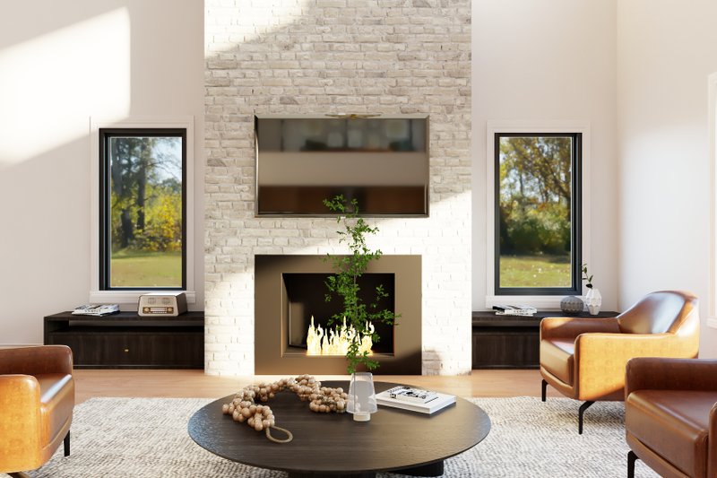Architectural House Design - Interior - Family Room 1 for Country House Plan #1064-237 - 4 bed, 3 bath