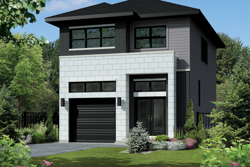 Contemporary Style House Plan - 3 Beds 1 Baths 1570 Sq/Ft Plan #25-4424
