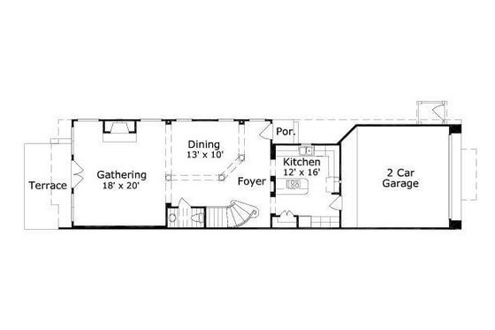 Floor Plan - Main Floor for European House Plan #411-693 - 3 bed, 2.5 bath