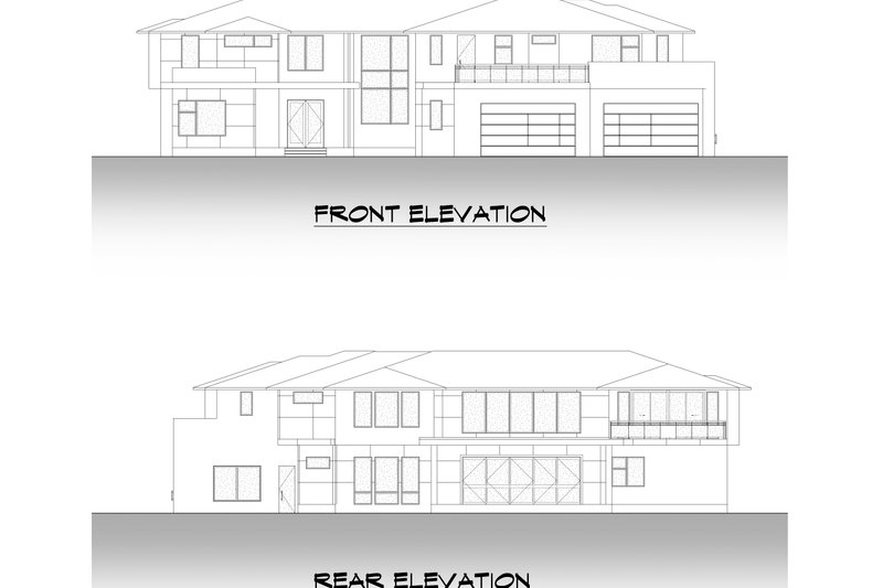 House Blueprint - Exterior - Other Elevation 2 for Contemporary House Plan #1066-196 - 4 bed, 5.5 bath