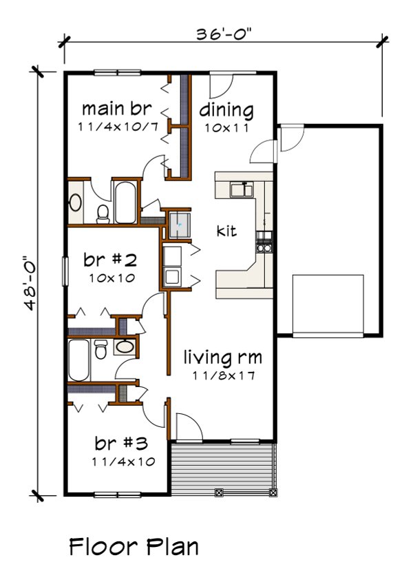 House Plan Design - Traditional Floor Plan - Main Floor Plan #79-131