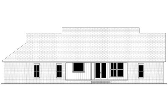 Exterior - Rear Elevation for Farmhouse House Plan #430-365 - 4 bed, 2.5 bath