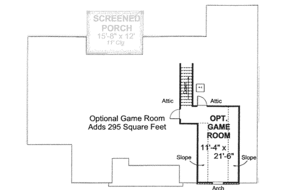 Floor Plan - Other Floor for Traditional House Plan #20-1874 - 4 bed, 2 bath
