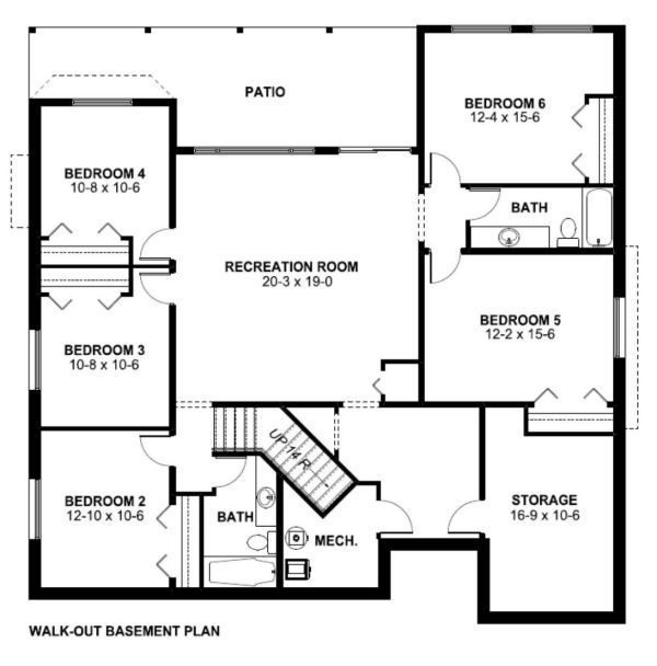 Adobe / Southwestern Floor Plan - Lower Floor Plan #126-151