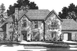 European Exterior - Front Elevation Plan #141-160