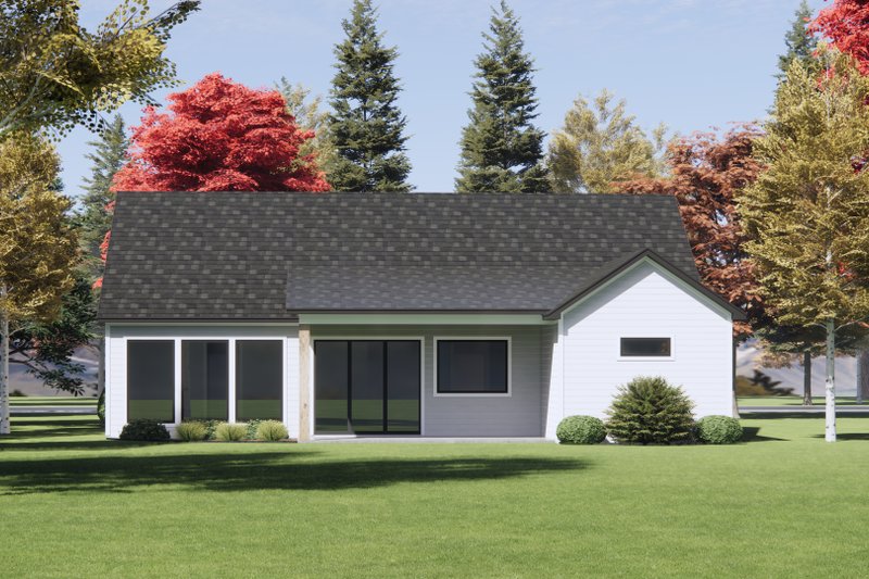 Dream House Plan - Exterior - Rear Elevation for Farmhouse House Plan #1096-116 - 3 bed, 2 bath
