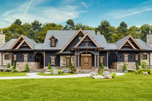 House Design - Exterior - Front Elevation for Craftsman House Plan #54-706 - 4 bed, 4.5 bath
