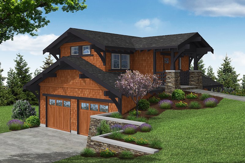 Dream House Plan - Craftsman Exterior - Front Elevation Plan #124-1284
