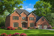 Traditional Style House Plan - 5 Beds 2.5 Baths 3283 Sq/Ft Plan #17-411 Exterior 