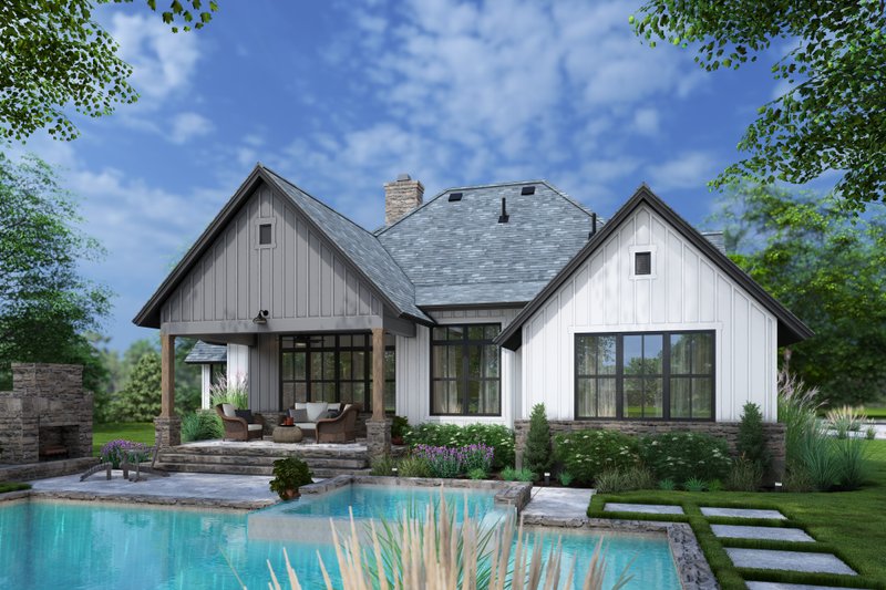 Dream House Plan - Exterior - Rear Elevation for Cottage House Plan #120-280 - 4 bed, 2.5 bath