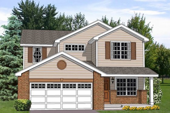 Exterior - Front Elevation for Traditional House Plan #116-253 - 4 bed, 2.5 bath