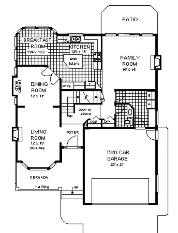 House Plan Design - Traditional Floor Plan - Main Floor Plan #18-232