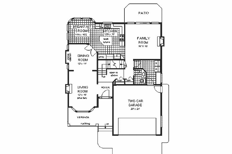 Dream House Plan - Floor Plan - Main Floor for Traditional House Plan #18-232 - 4 bed, 2.5 bath