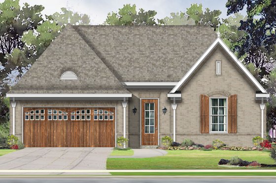 Exterior - Front Elevation for Traditional House Plan #424-405 - 3 bed, 2 bath