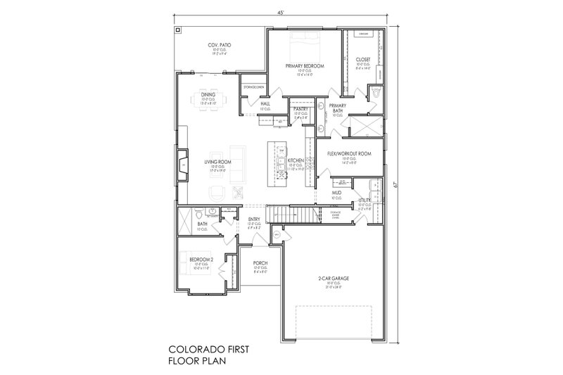 Dream House Plan - Floor Plan - Main Floor for Traditional House Plan #1119-3 - 4 bed, 3 bath