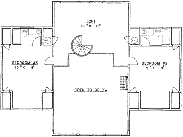 House Plan Design - European Floor Plan - Upper Floor Plan #117-214