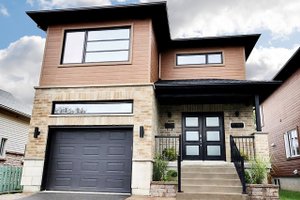 House Blueprint - Exterior - Front Elevation for Contemporary House Plan #23-2708 - 3 bed, 1.5 bath