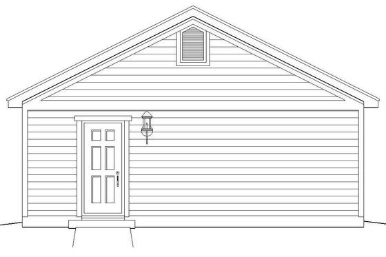 Exterior - Rear Elevation for Country House Plan #932-116, 0 bath