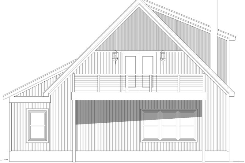 Architectural House Design - Exterior - Rear Elevation for Country House Plan #932-674 - 1 bed, 2 bath