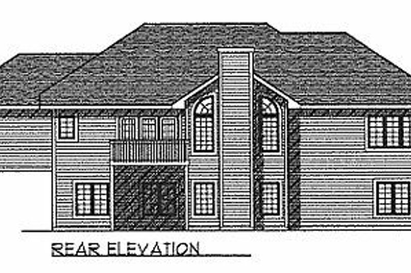 Home Plan - Exterior - Rear Elevation for Traditional House Plan #70-177 - 2 bed, 2 bath