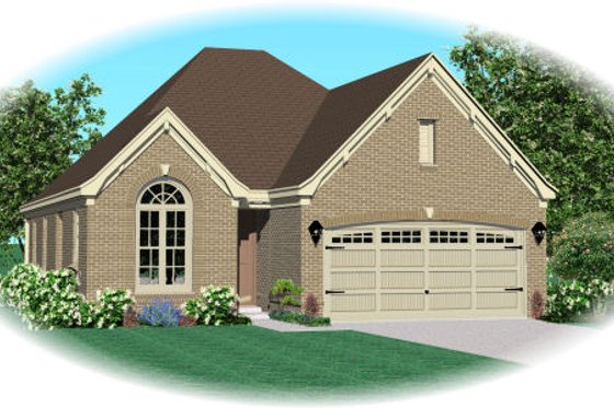 Exterior - Front Elevation for Traditional House Plan #81-13686 - 3 bed, 2 bath
