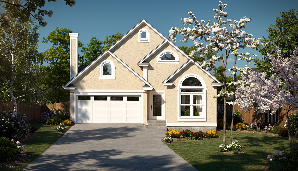 Exterior - Front Elevation 2 for European House Plan #30-156 - 3 bed, 2 bath