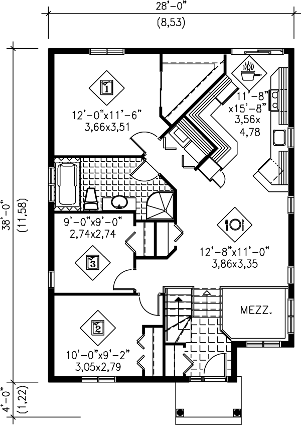 Floor Plan - Main Floor Plan #25-1014