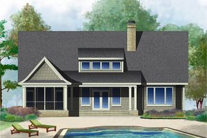 Exterior - Rear Elevation for Cottage House Plan #929-23 - 4 bed, 4 bath