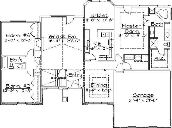 Home Plan - European Floor Plan - Main Floor Plan #31-111