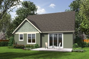Exterior - Rear Elevation for Craftsman House Plan #48-643 - 3 bed, 2.5 bath