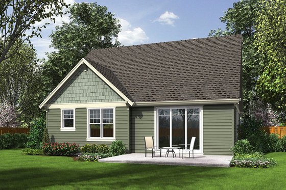 Exterior - Rear Elevation for Craftsman House Plan #48-643 - 3 bed, 2.5 bath