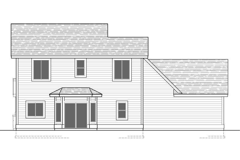 House Blueprint - Exterior - Rear Elevation for Farmhouse House Plan #112-277 - 4 bed, 2.5 bath