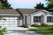 Ranch Style House Plan - 3 Beds 2 Baths 1135 Sq/Ft Plan #92-106 
