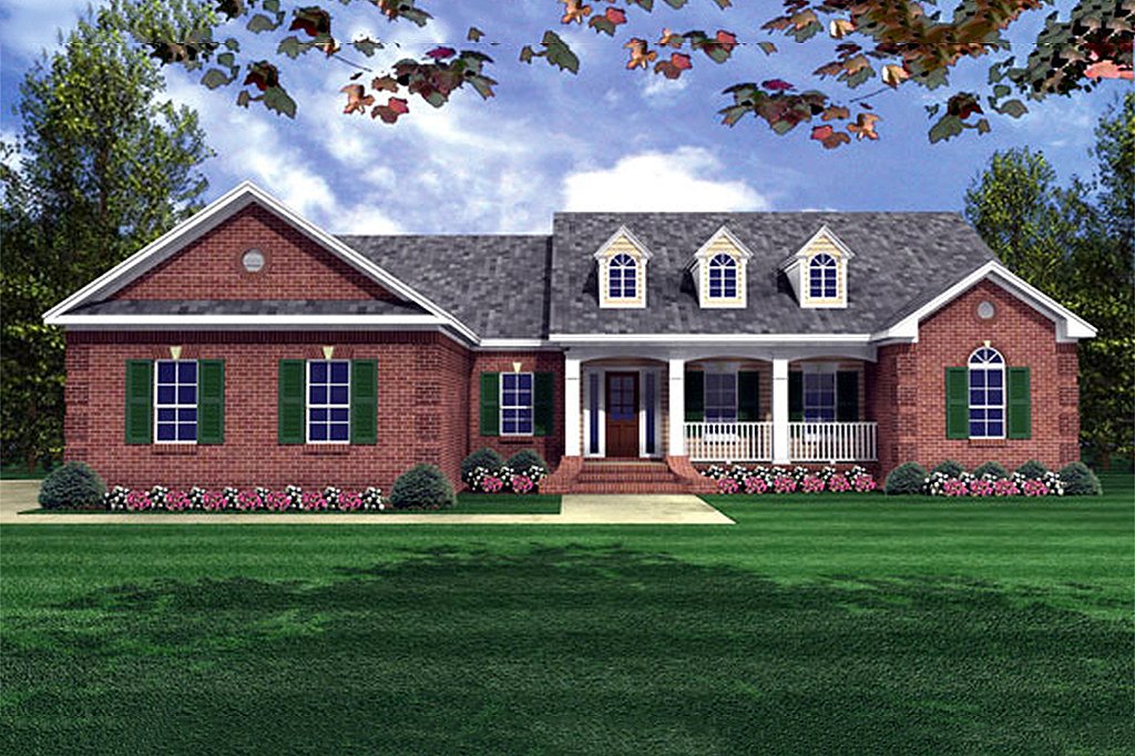 Country Style House Plan 4 Beds 2 5 Baths 2000 Sq Ft 