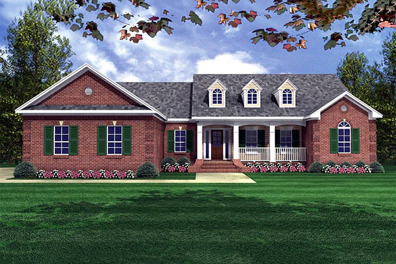House Plan Design - Country Exterior - Front Elevation Plan #21-145