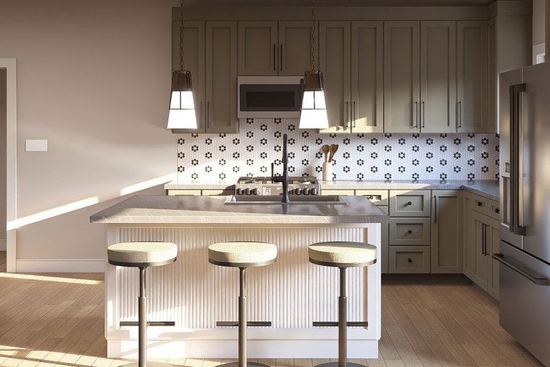 Home Plan - Interior - Kitchen 1 for Farmhouse House Plan #455-554 - 3 bed, 2.5 bath