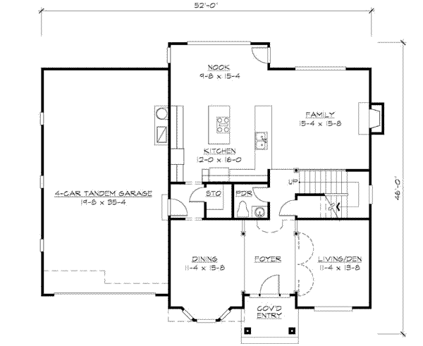 Traditional Floor Plan - Main Floor Plan #132-137